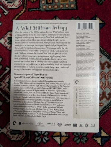 Ny & inplastad | A Whit Stillman Trilogy - Criterion Collection Blu-ray