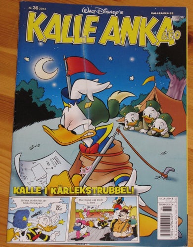 Walt Disney Kalle Anka serietidning nr 36 2012 roliga serier tidning samlare