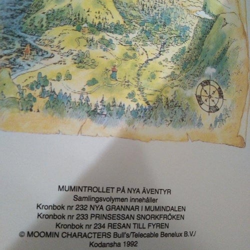 Mumintrollet på nya äventyr, samlingsvolym, Carlsen. 1:a upplagan 1993