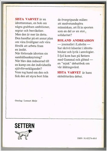 SISTA VARVET - Roland Andréasson (1977) idrottsroman löpning
