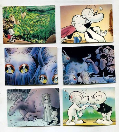 Bone art by Jeff Smith Cartoon 6 stycken samlarkort frå 1994