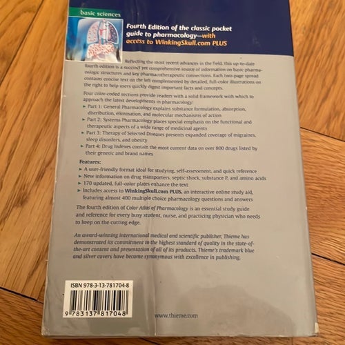 Pocket Atlas of Pharmacology, Heinz Luellmann, 4th edition