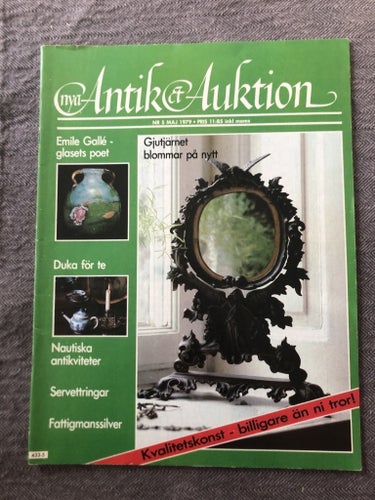 Antik & Auktion 5/1979 - Emile Gallé, gjutjärn, nautica, servettringar m m