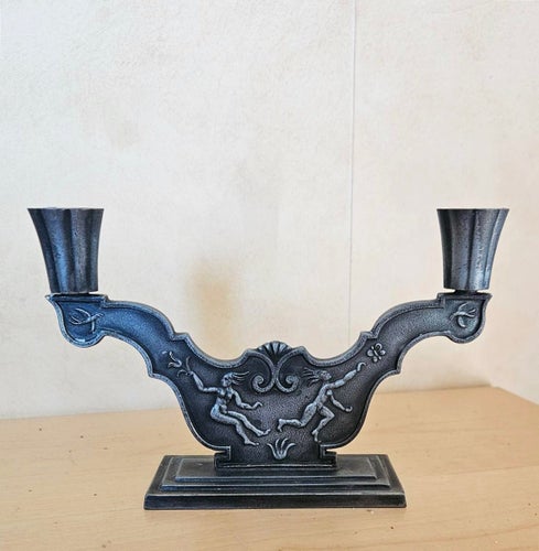 Ljusstake Stjärnmetall Mariefred Art deco 1930-talet