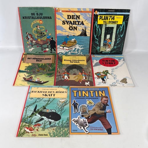 Tintins Äventyr – Samling med serieböcker