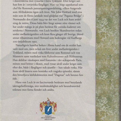 Bok Pansarchef under Rommel av Hans von Luck