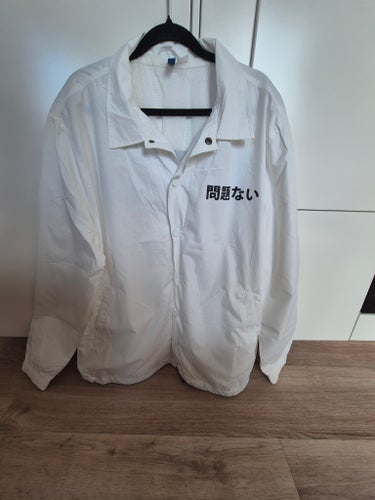 H&M vit jacka, storlek L