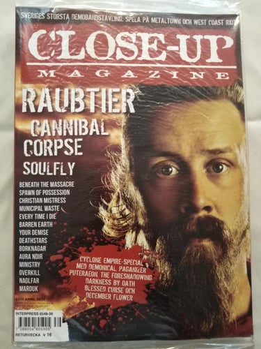 Close Up Magazine 2012 nr 139 Raubtier Cannibal COrpse Soulfly Overkill Marduk