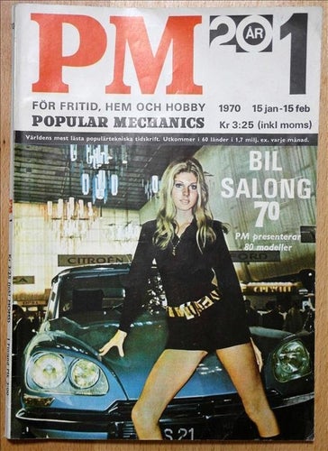 PM 1970/1 Bilar 1970, snöskoter,PM register för 1969,radioflyg,Troika högtala