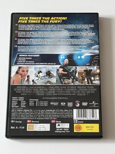 Fast & Furious 5 (Dwayne Johnson & Vin Diesel, 2011) . Beg. DVD