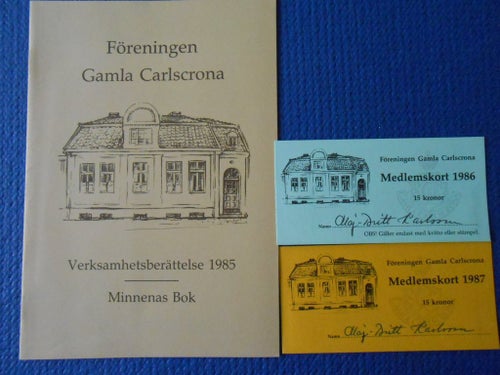 Föreningen Gamla Carlscrona verksamhetsberättelse 1985