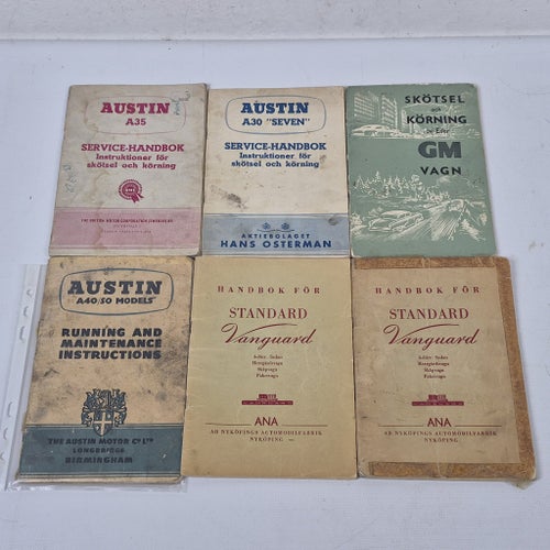 6st handböcker - Fordonshandbok - Instruktionsbok - Austin - Vanguard