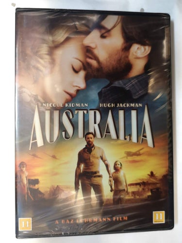 DVD Australia Nicole Kidman Hugh Jackman Svensk text INPLASTAD