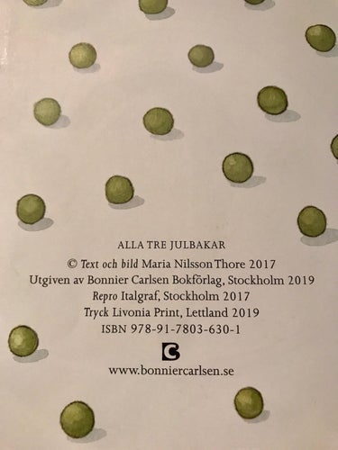 ALLA TRE JULBAKAR Maria Nilsson Thore 2019
