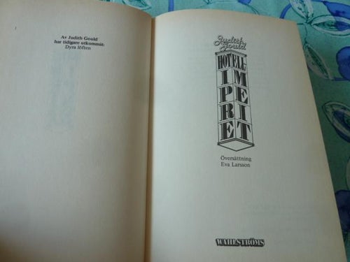 HOTELL IMPERIET, J. GOULD, 1988,  BÖCKER