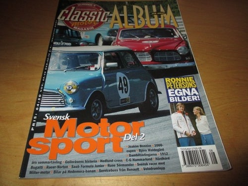CLASSIC MOTOR ALBUM NR 8. RONNIE PETERSONS EGNA BILDER, BLÅRÖK & KNATTER ,M.M