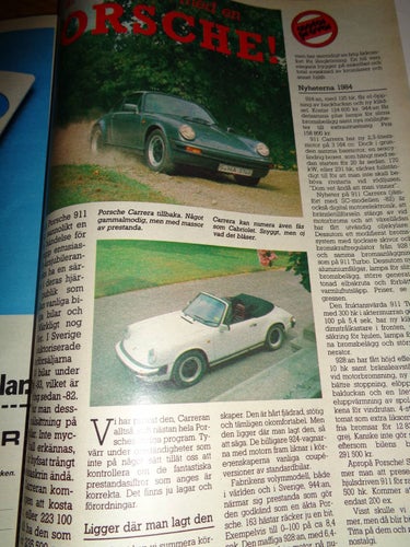 Motor nr10 1983 Porsche Carrera, Volvo 360 sedan,Fiat Regata,Ford Orion,Alfa 33