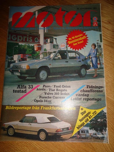 Motor nr10 1983 Porsche Carrera, Volvo 360 sedan,Fiat Regata,Ford Orion,Alfa 33
