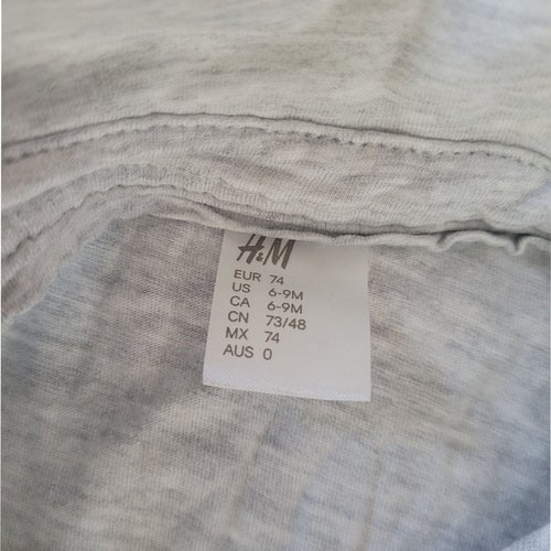 H&M grå body, storlek 74