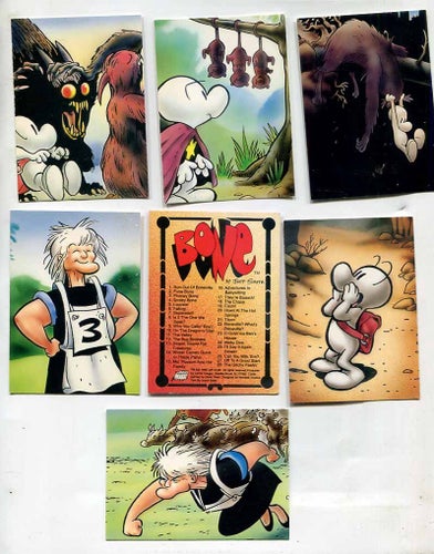 Bone art by Jeff Smith Cartoon 7 stycken samlarkort frå 1994
