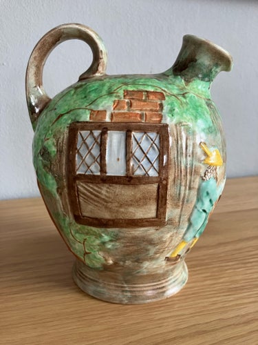 Handmålad H.G. Wood Ltd Burslem England kanna