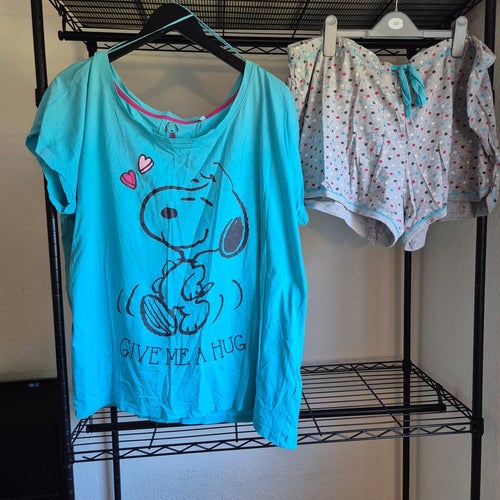 Snoopy Pyjamas Set - T-shirt och Shorts strl 46/50