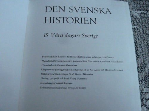 DEN SVENSKA HISTORIEN, 15, VÅRA DAGARS SVERIGE, BOK, BÖCKER