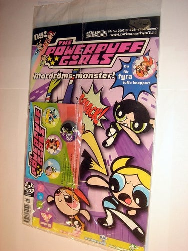 THE POWERPUFF GIRL I ORIGINAL PLAST med leksak 2002 nr 5