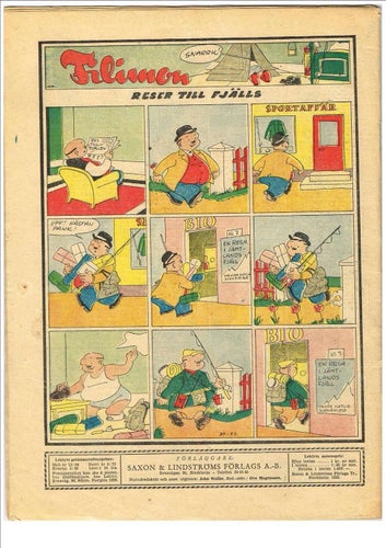 LEKTYR Nr 29 1952 (årg. 30) - omslag: elektriska stolen - baksidan: Filimon