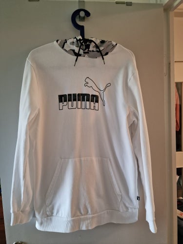 Puma vit hoodie, stl M