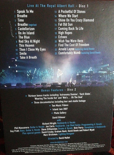 David Gilmour – Remember That Night Live At The Royal Albert Hall (2 DVD)