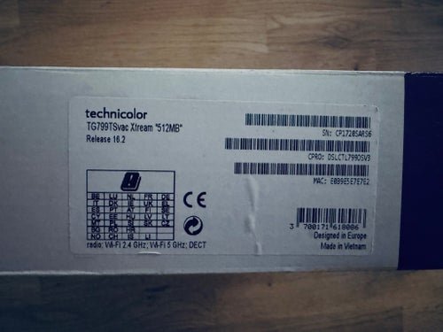 Telia Wifi-router Plus Technicolor TG799TSvac Modem
