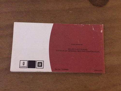 Oldsmobile DelcoGM AM-FM Stereo Radio Guide