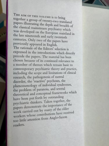THEMES AND VARIATIONS IN EUROPEAN PSYCHIATRY An anthology Steven R Hirsch 1974