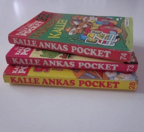 3 stycken Kalle Anka pockets No 28, 73 och 74 Stål-Kalle