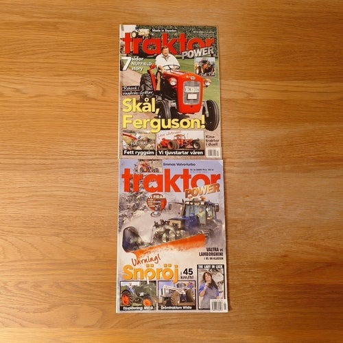 Tidningen Traktor Power samling traktortidningar (totalt 12 nr, 2005-2008)
