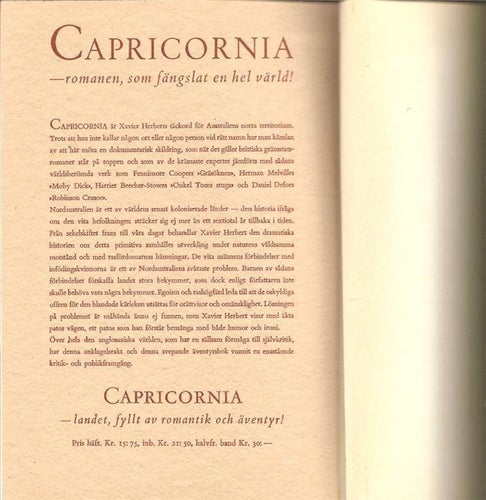 Xavier Herbert: Capricornia. Roman.