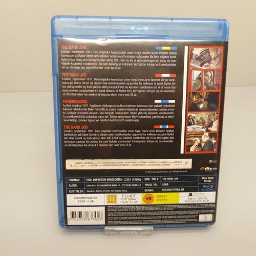 The Bank job - Jason Statham - Blu-ray film, Svensk text, Fint skick