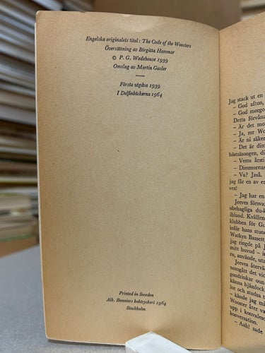 Som det anstår en Wooster av P.G. Wodehouse, bok, Good plus