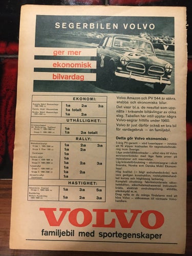 Volvo Amazon Pv 544 annons 1959