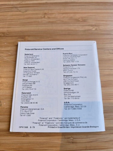 Retro Polaroid Electronic Flash Modell 2351 – Originalmanual (1979)