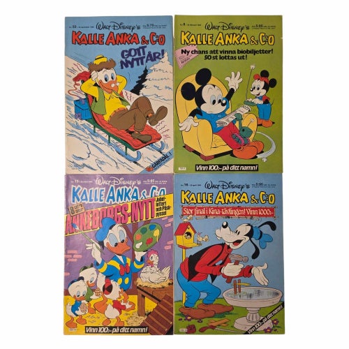 Kalle Anka & Co Serietidningar - 12 st 1982-1983