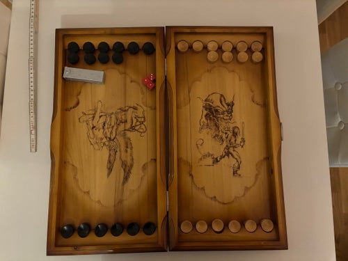 Backgammon i trä