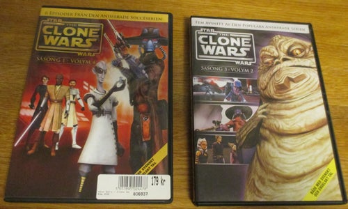2 DVD, Star Wars, The Clone Wars, med engelskt och svenskt tal