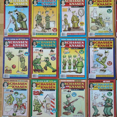 Serietidningar / SCHASSEN & KNASEN / Blandade Årgångar / 1998-2008 / 37st (38st)