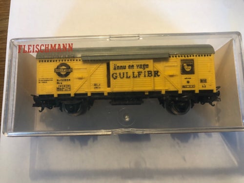 Fleischmann 5205 Gult Godsvagn "Gullfibr" SJ 53034