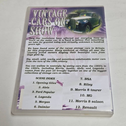 Vintage cars on show DVD