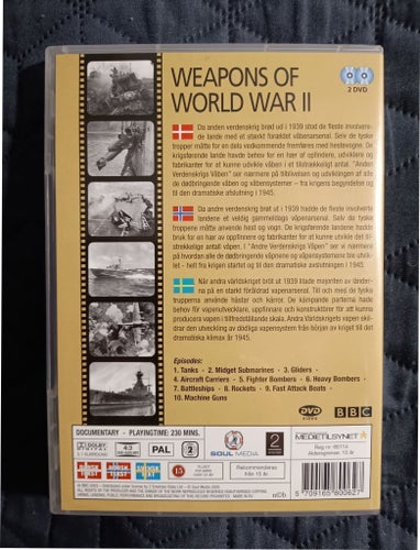 DUBBEL DVD WEAPONS OF WORLD WAR II VAPEN UNDER ANDRA VÄRLDSKRIGET REPFRIA 2005