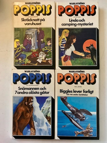 4 Wahlströms POPPIS-böcker nr 69, 71, 72, 77