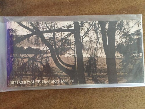 Chrysler 1971 Operater's Manual